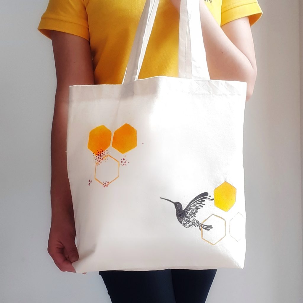 Bolsa ecológica Tote Colibrí Colibri Honey Bee